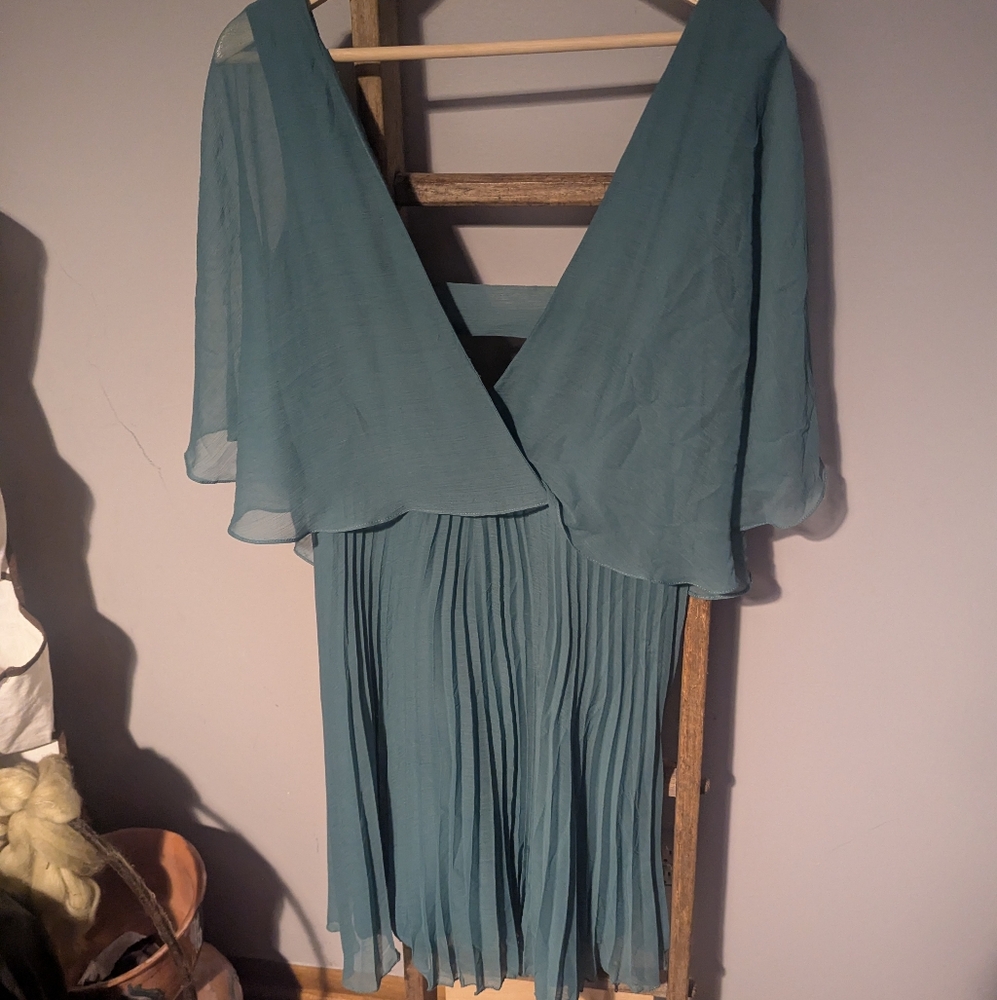 Teal Chiffon Dress